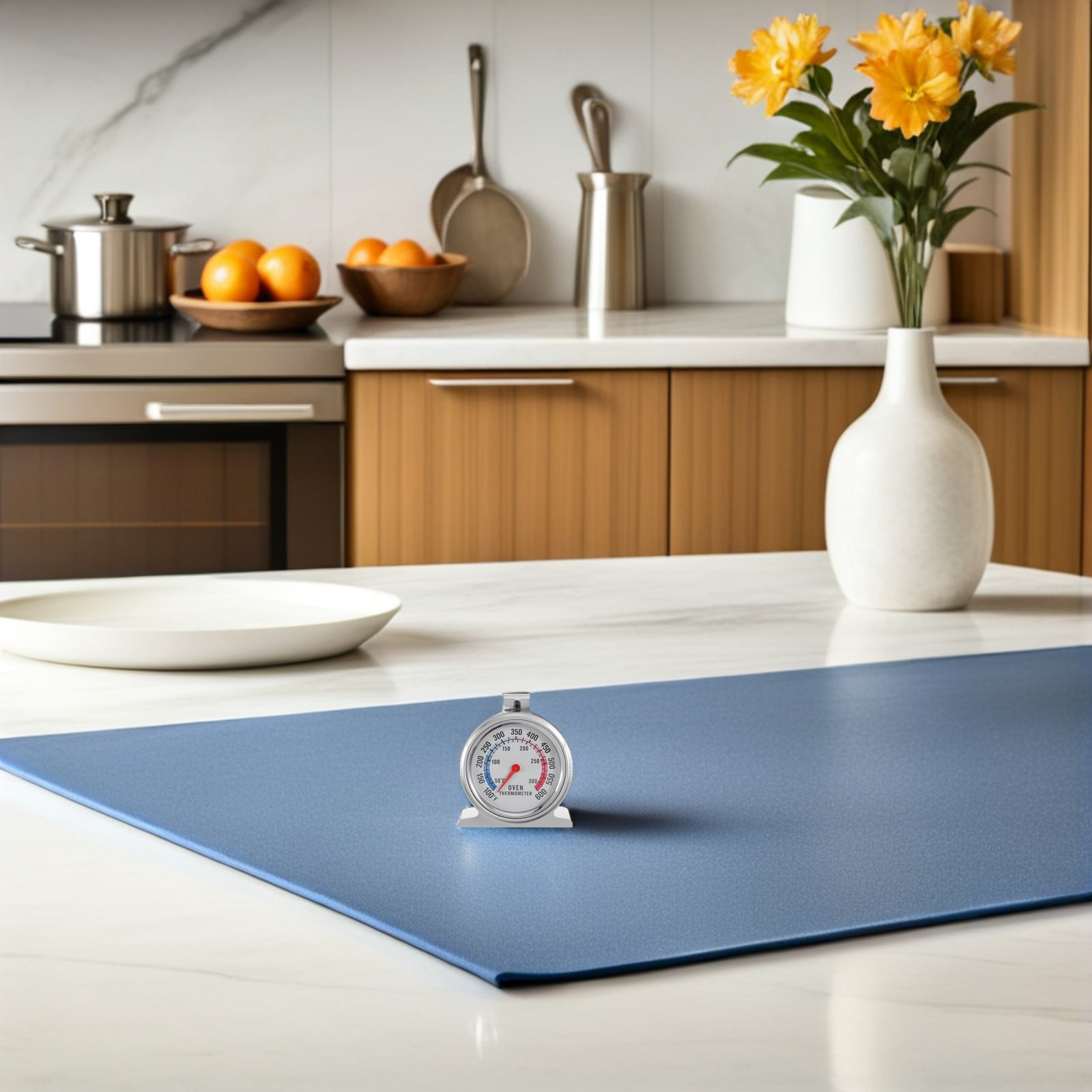 Kitchen Design For Baking - เทอร์โมมิเตอร์สำหรับเตาอบ สแตนเลส ดีไซน์กะทัดรัด ทำความสะอาดง่าย หน้าปัดสำหรับทำอาหาร อบ