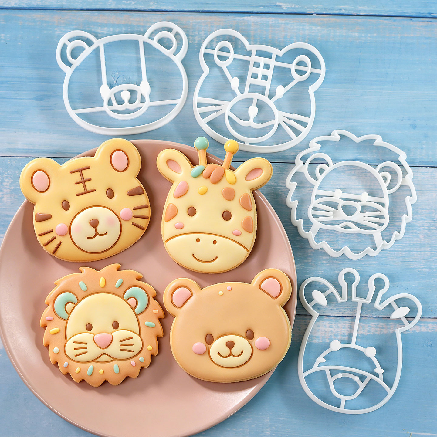 Kitchen Baking Set - ชุดตัวตัดคุกกี้รูปสัตว์ 4 ชิ้น 3 มิติ น่ารัก