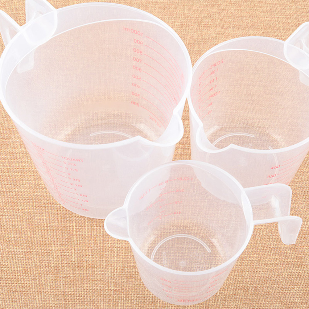 Baking (Kitchen Ingredient) - ถ้วยตวงครัว 3 ชิ้น ทำจากพลาสติก PVC ใส