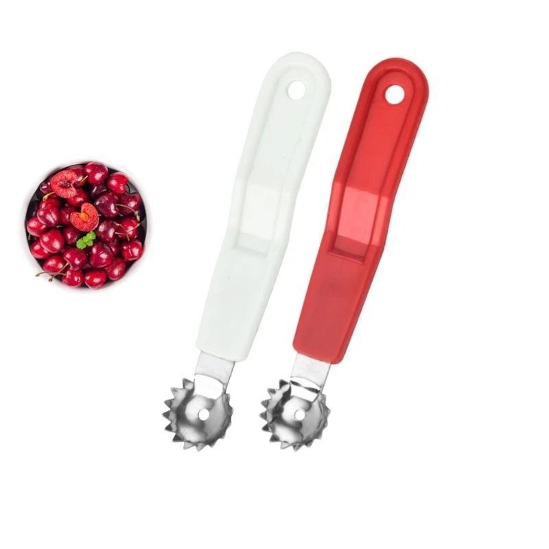 Kitchen Tools In Baking - เครื่องมือแยกเมล็ดเชอร์รี่ 1/4 ชิ้น หัวสแตนเลส ด้ามจับกันลื่น สำหรับใช้ในครัวเรือน