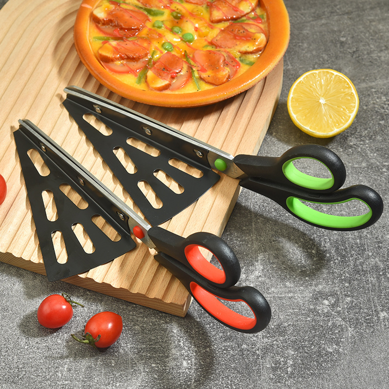 Kitchen Shears In Baking - กรรไกรตัดพิซซ่าที่ถอดออกได้แบบ2-in-1ทำจากสแตนเลสใช้ในครัวกรรไกรเครื่องมือทำขนมอบที่ใช้ในครัวเรือน