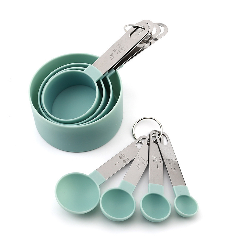 8PCS ถ้วยตวงช้อนชุดสําหรับเบเก - Kitchen Baking Utensil Set บทวิจารณ์และราคา