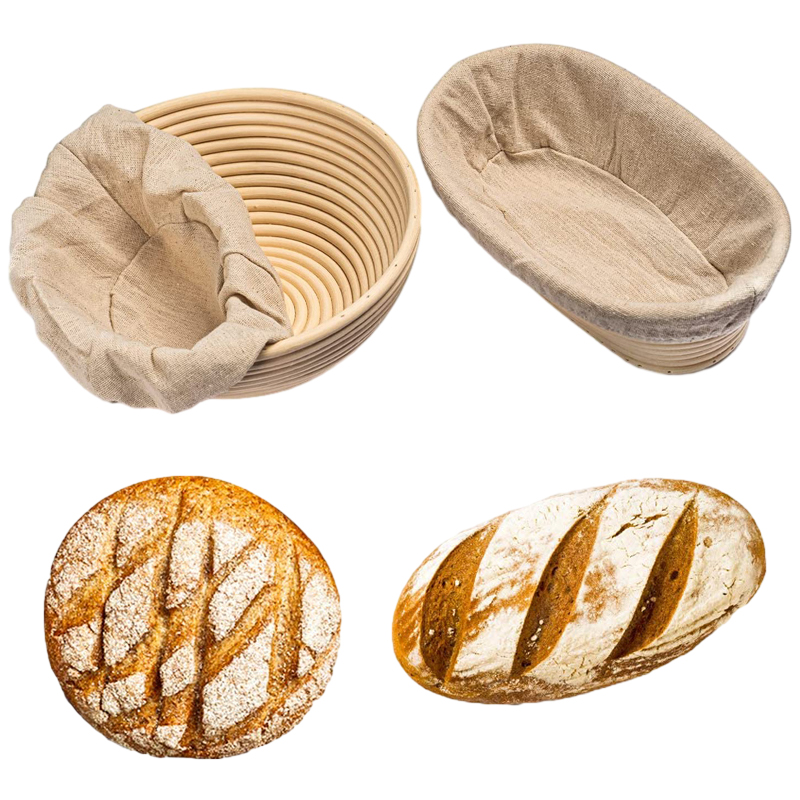 รอบหรือรูปไข่ Banneton พร้อม L - Proofing Basket Banneton บทวิจารณ์และราคา