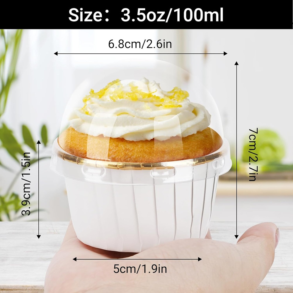 50 pcs มัฟฟินถ้วยกระดาษ Cupcak - Kitchen Tools In Baking บทวิจารณ์และราคา