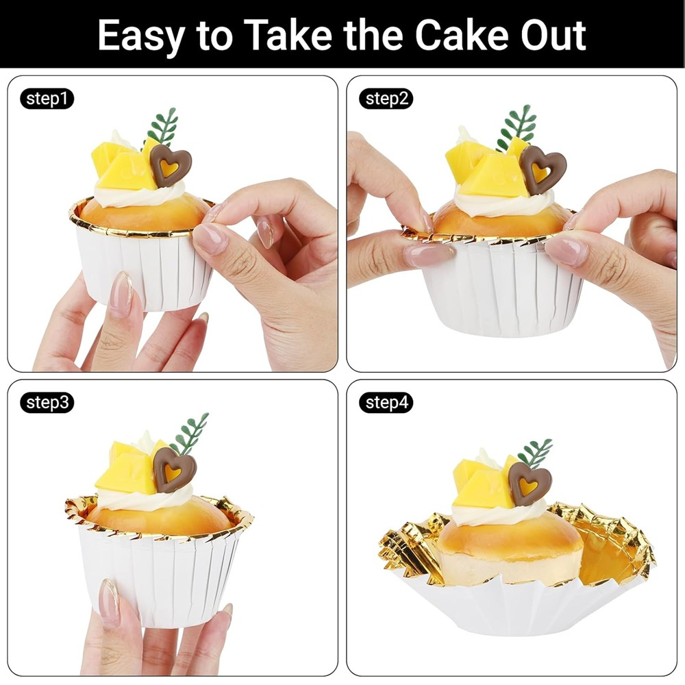 50 pcs มัฟฟินถ้วยกระดาษ Cupcak - Kitchen Tools In Baking บทวิจารณ์และราคา