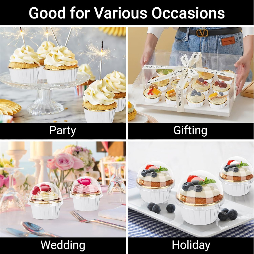 50 pcs มัฟฟินถ้วยกระดาษ Cupcak - Kitchen Tools In Baking บทวิจารณ์และราคา