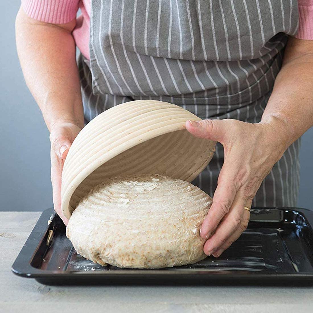 ตะกร้าหวายธรรมชาติทำมือสำหรับพ - Proofing Basket Banneton บทวิจารณ์และราคา