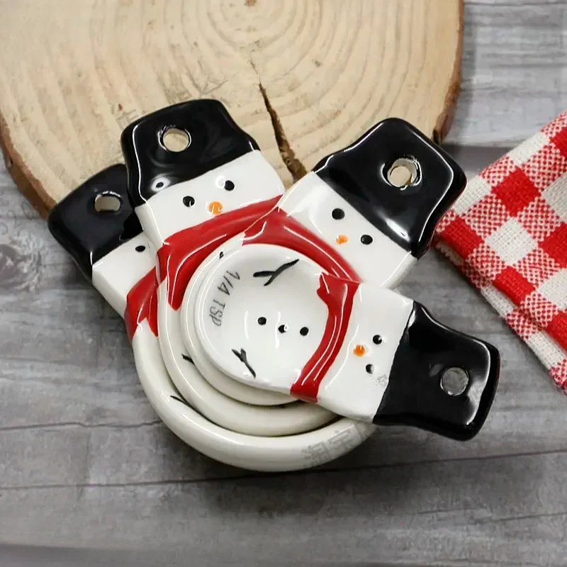 4 ชิ้นคริสต์มาสช้อนวัดชุด 3D ม - Kitchen Baking Kit บทวิจารณ์และราคา