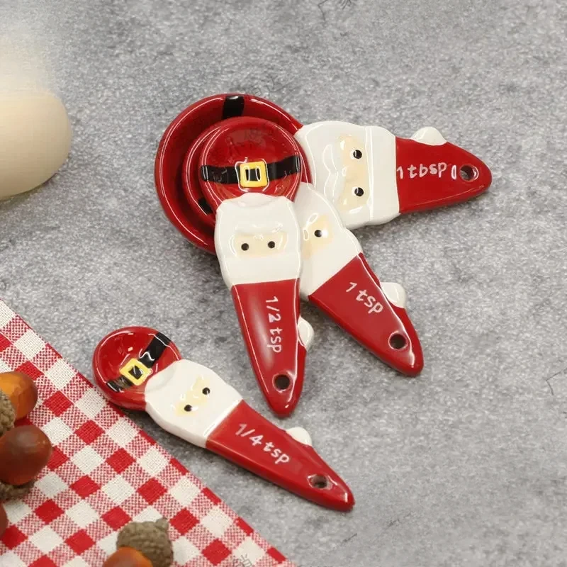 4 ชิ้นคริสต์มาสช้อนวัดชุด 3D ม - Kitchen Baking Kit บทวิจารณ์และราคา