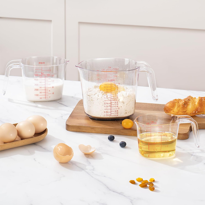 ชุดถ้วยตวงใส 1 ถ้วย, 2 ถ้วย, 4 - Kitchen Baking Kit บทวิจารณ์และราคา