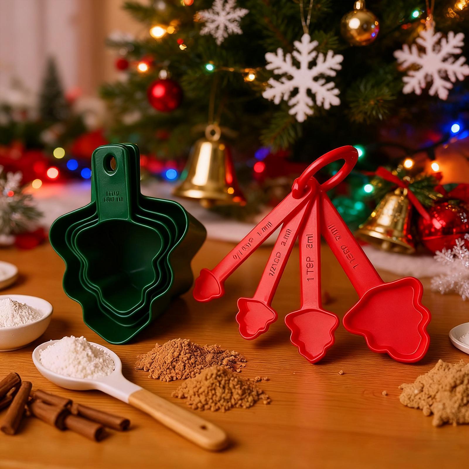 ชุดตวงคริสต์มาส ถ้วยตวงและช้อน - Kitchen Baking Utensil Set บทวิจารณ์และราคา