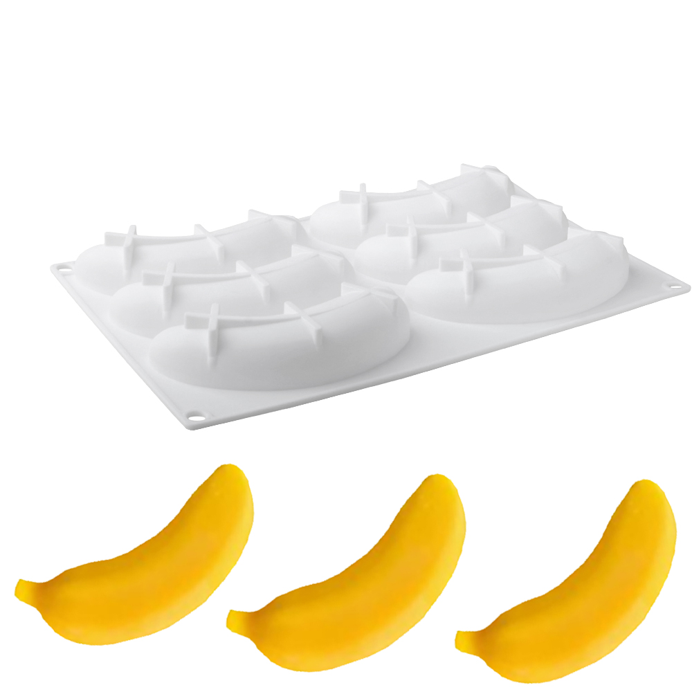 6 หรือ 12 เซลล์กล้วยซิลิโคนแม่ - Kitchen Design For Baking บทวิจารณ์และราคา