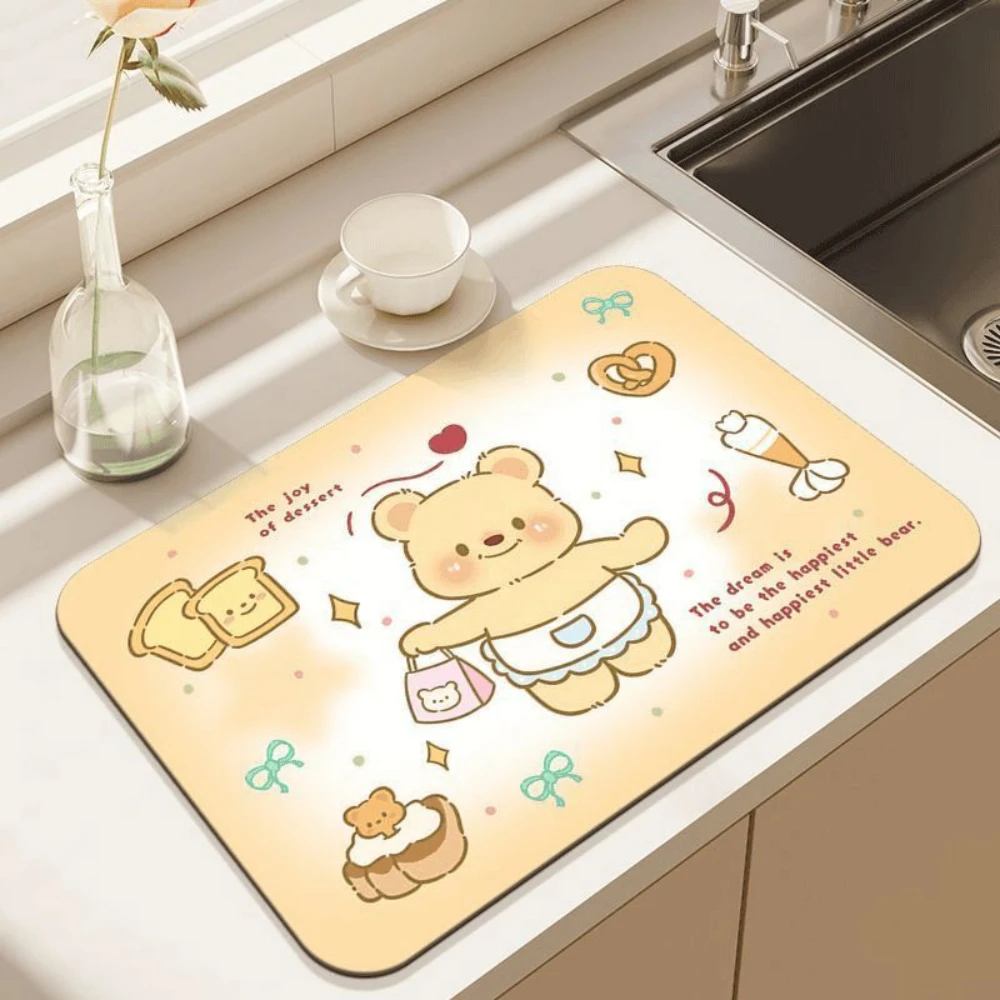แผ่นรองจานลายการ์ตูนหมีน่ารัก  - Kitchen Living Baking Mats บทวิจารณ์และราคา
